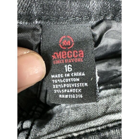 MECCA Stretch Fit Jeans Denim Pants Fashion Style Gray Black Kids Youth Boys 16 - Picture 6 of 7